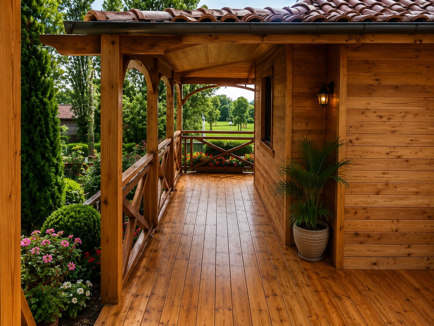 Terrasse bois d'une maison PROMODOM